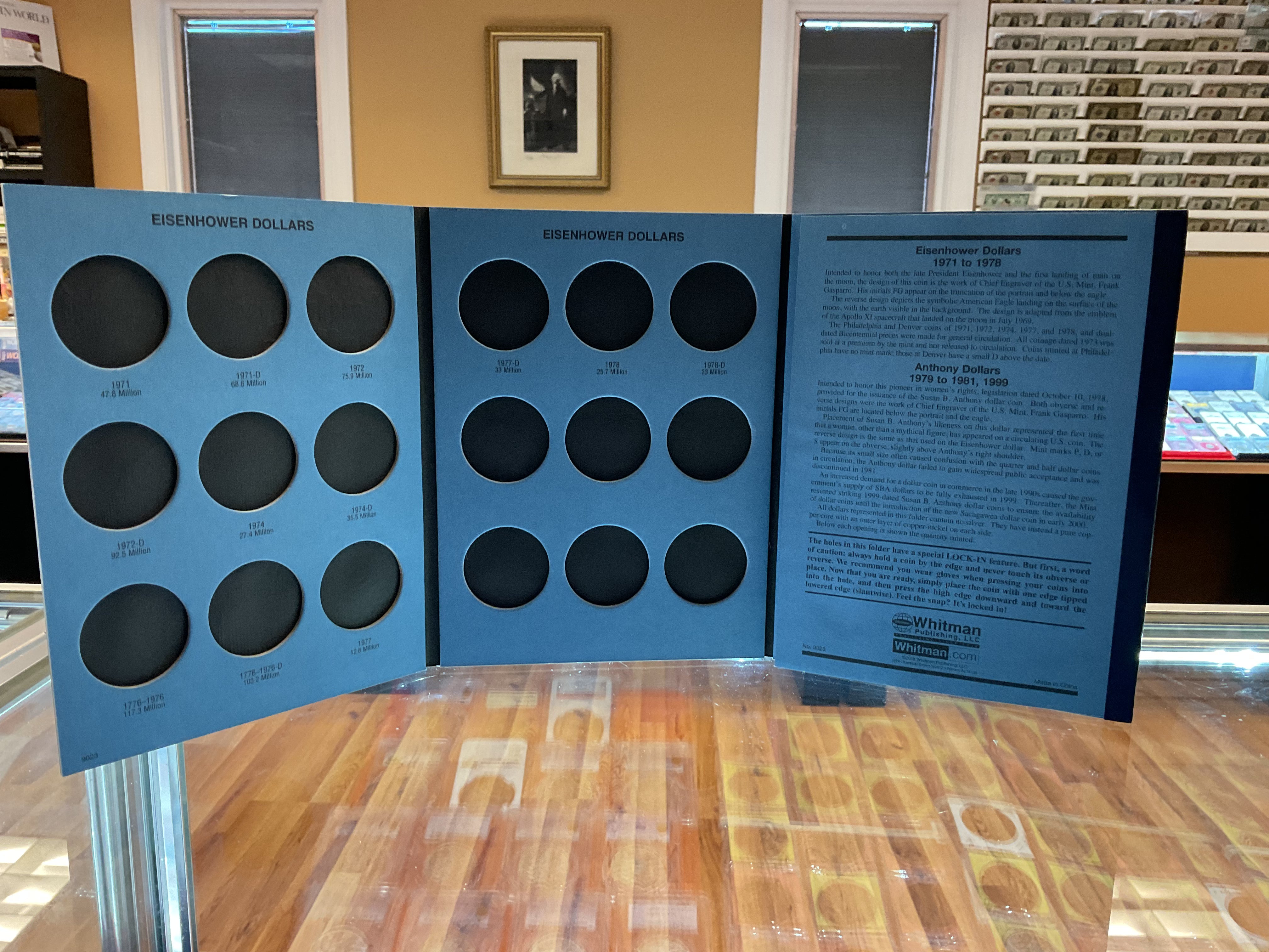 Eisenhower-Anthony Dollar, Whitman Coin Holder, Collection 1971-1981, 1999