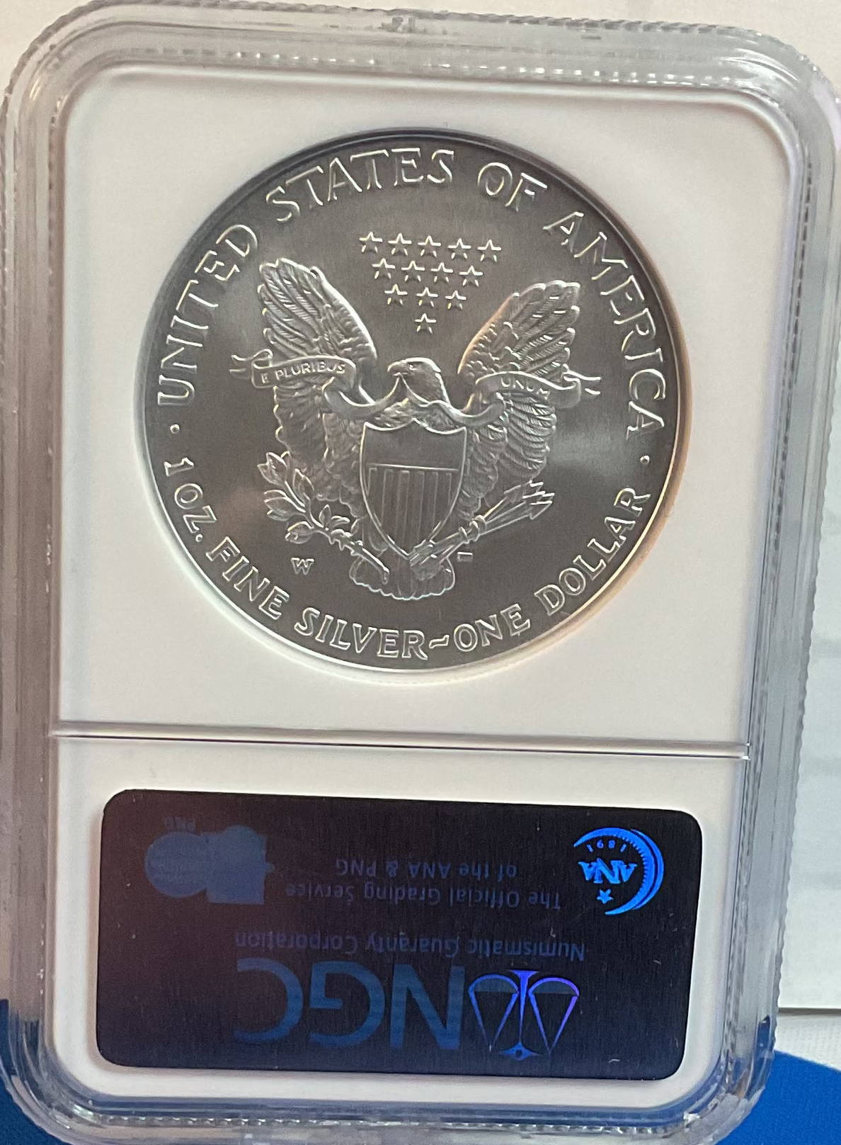 2007 W American Silver Eagle, Early Releases, Burnished, NGC MS-69, Store#AE0284