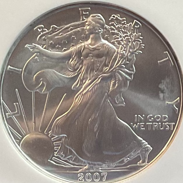 2007 American Silver Eagle, Early Releases, NGC MS-69, Store#AE0285