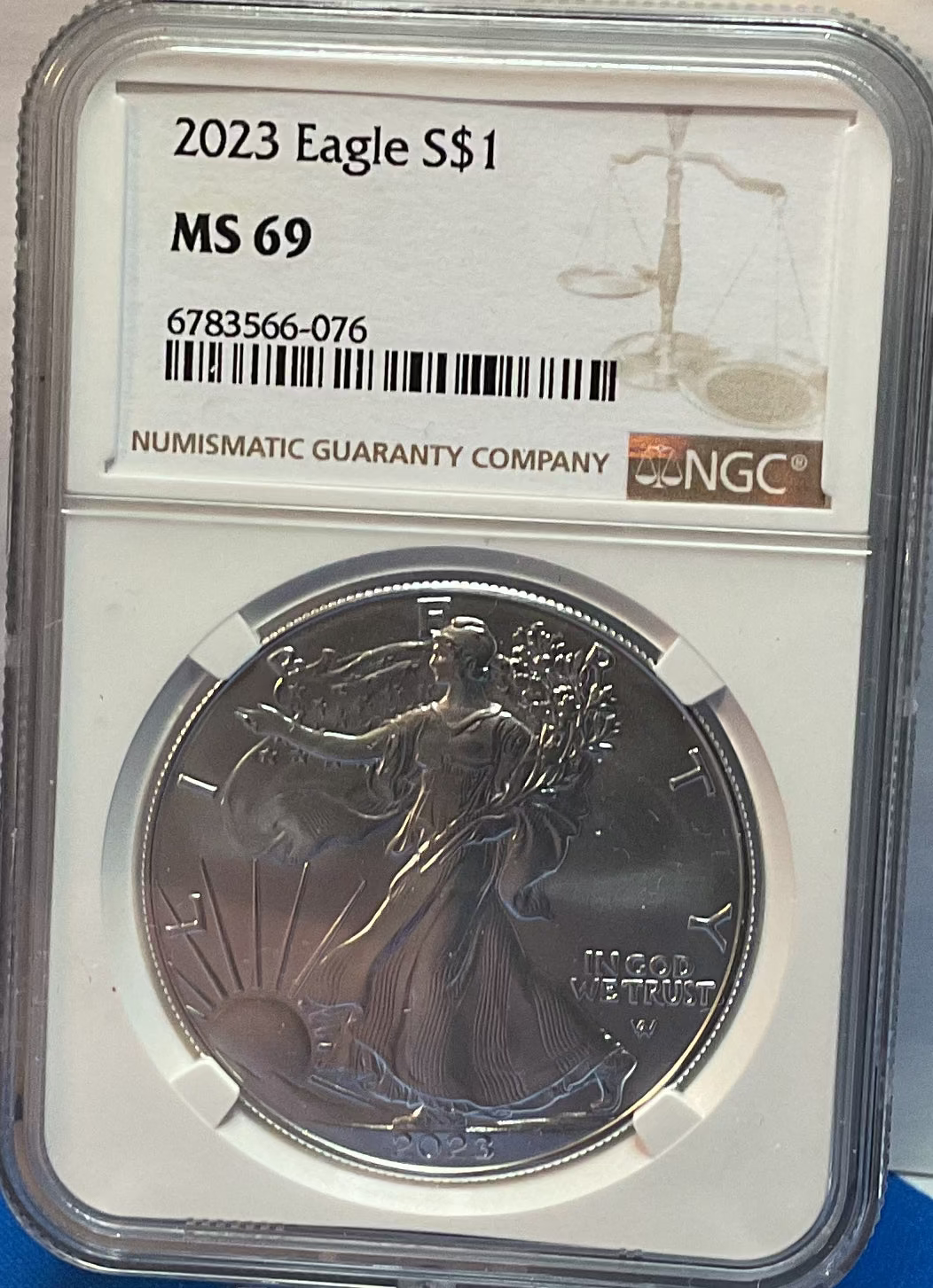 2023 W American Silver Eagle, Early Releases, NGC MS-69, Store#AE0288