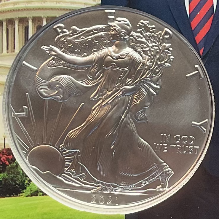 2021 American Silver Eagle, Heraldic Eagle T-1, NGC MS-70, Store#AE0294