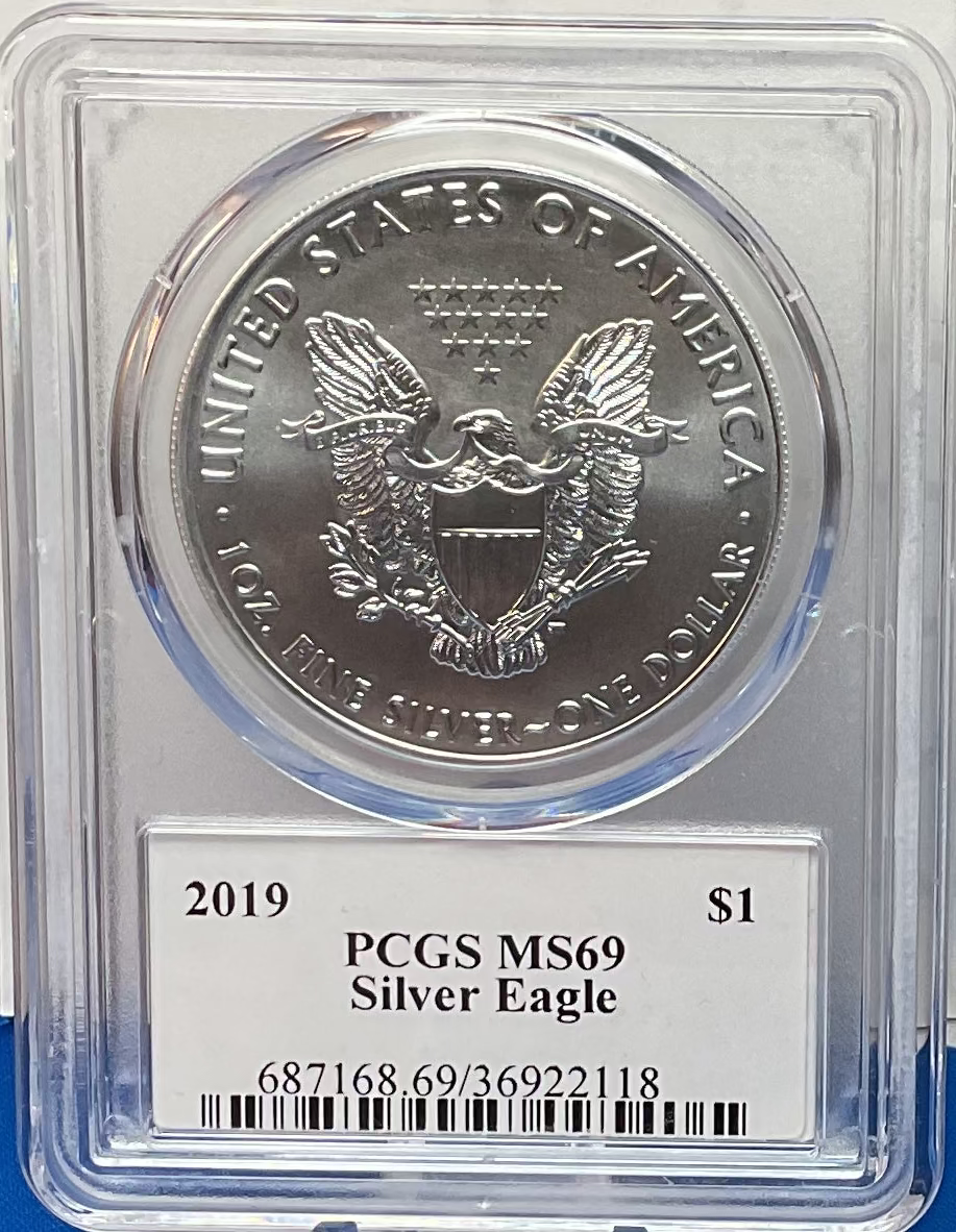 2019 American Silver Eagle, PCGS MS-69, Store#AE0295