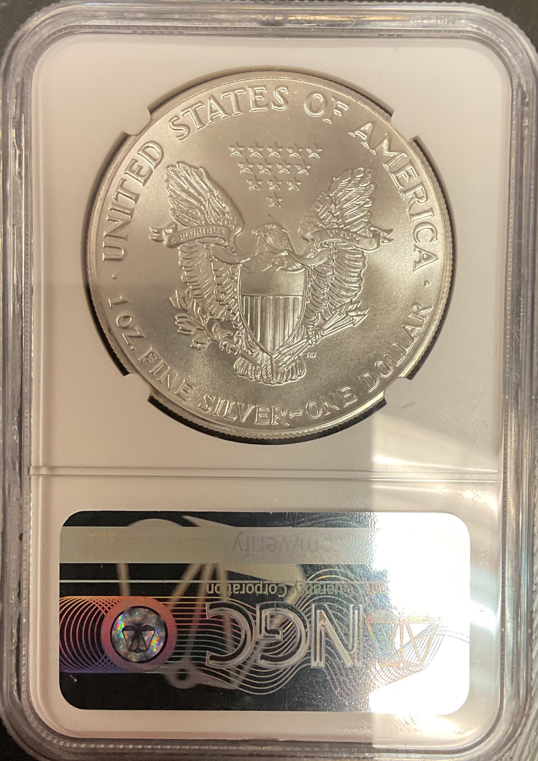 1986 American Silver Eagle, NGC MS-69, Store#AE0394