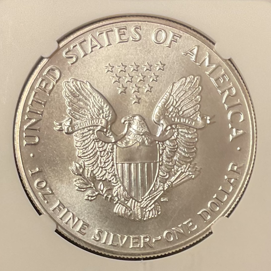 1987 American Silver Eagle, NGC MS-69, Store#AE0396