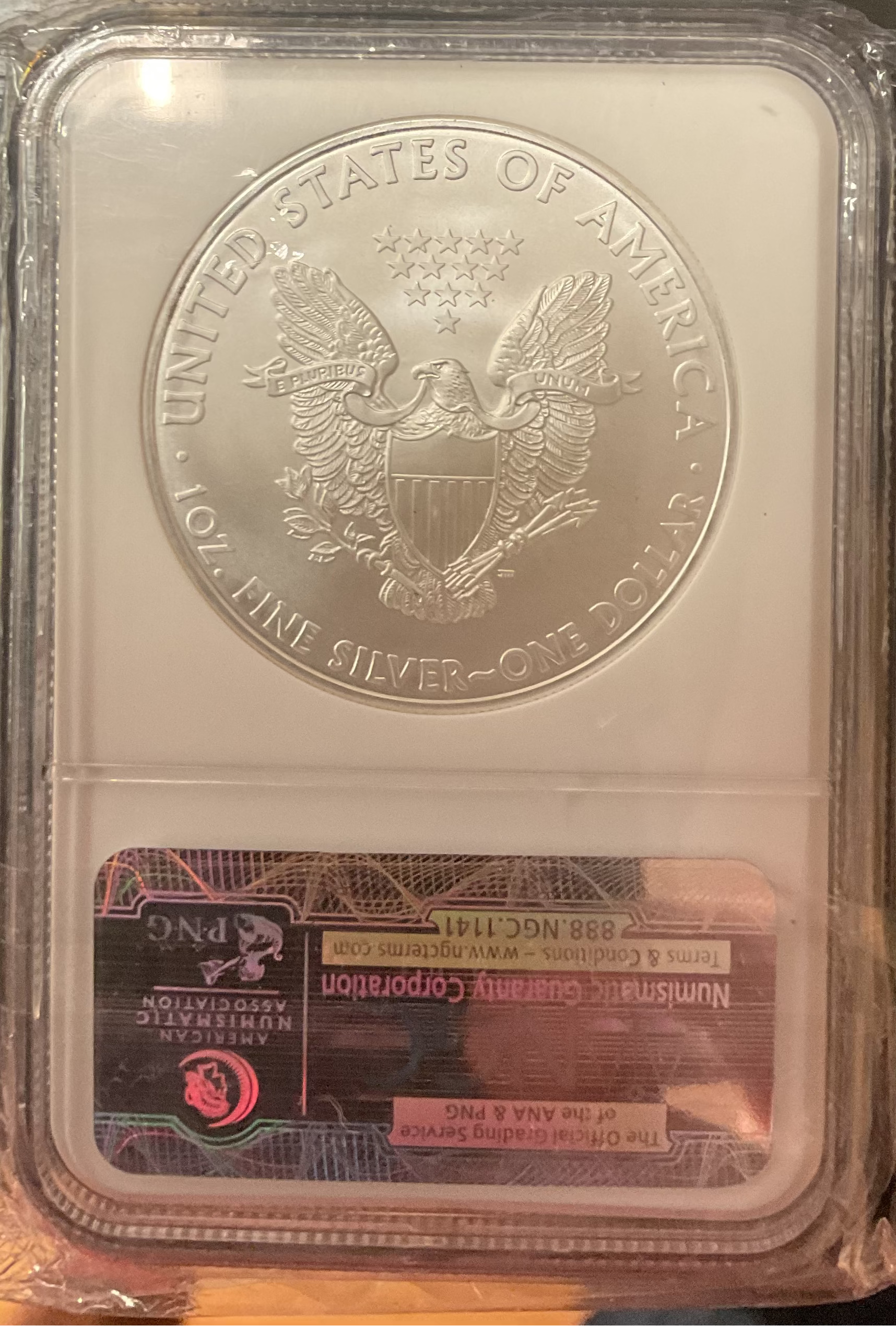2010 American Silver Eagle, NGC MS-69, Store#AE0398