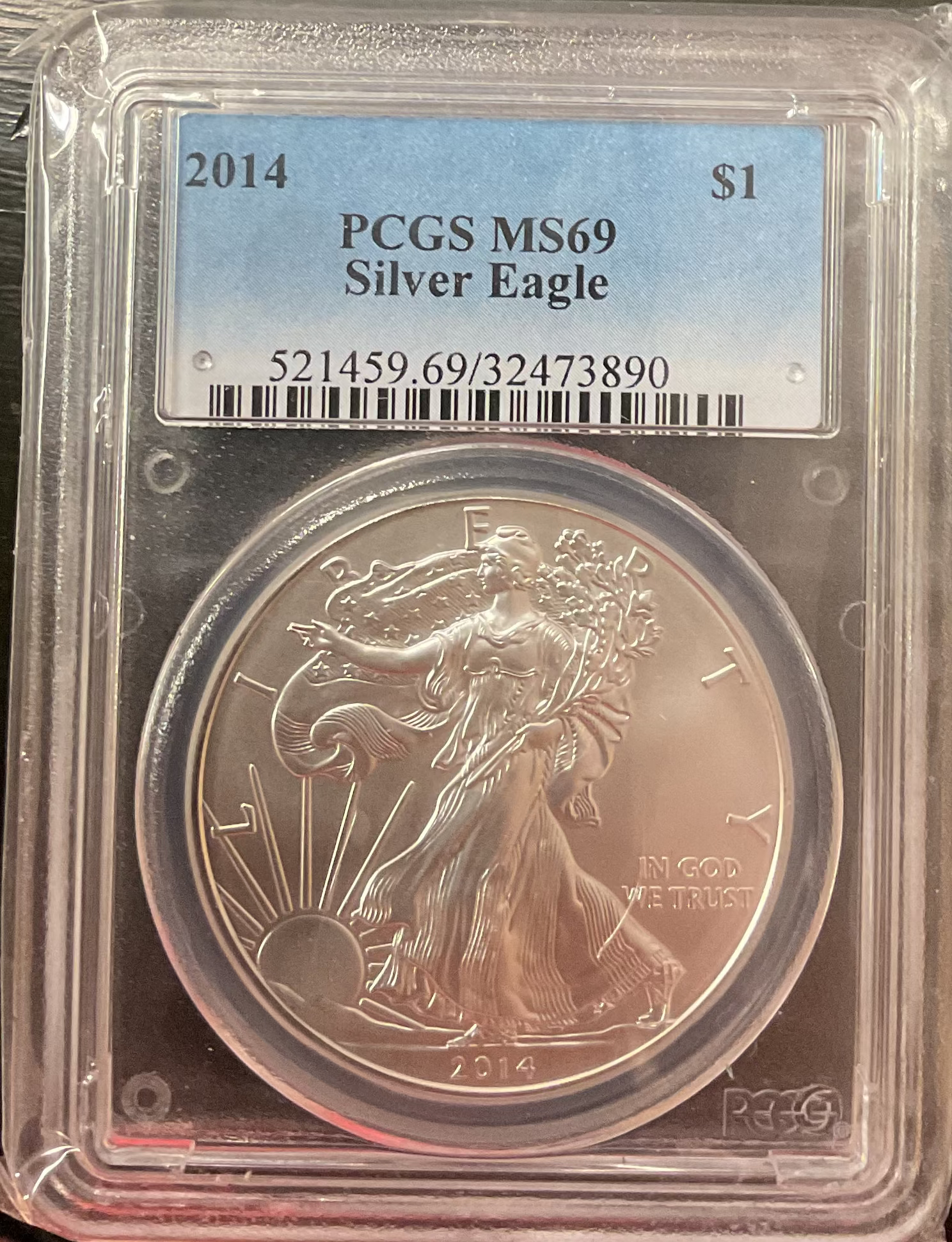 2014 American Silver Eagle, PCGS MS-69, Store#AE0399