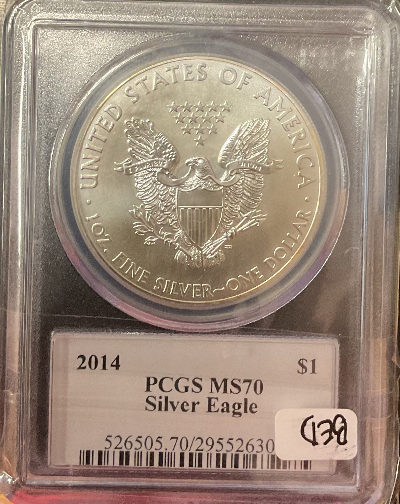 2014 American Silver Eagle, PCGS MS-70, Store#AE0400