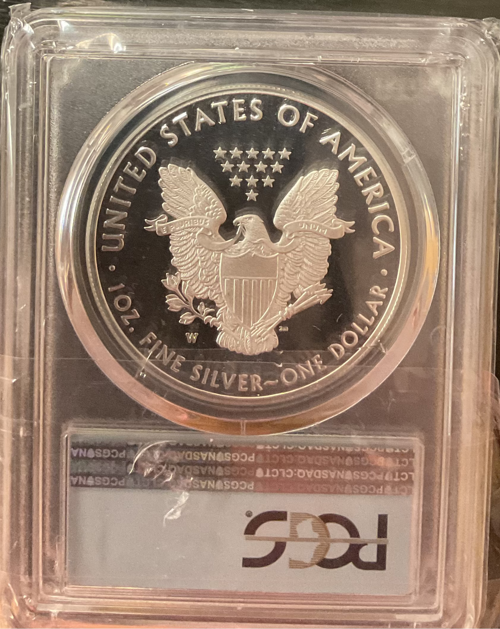 2019-W American Silver Eagle, PCGS PR-70DCAM, Store#AE0404