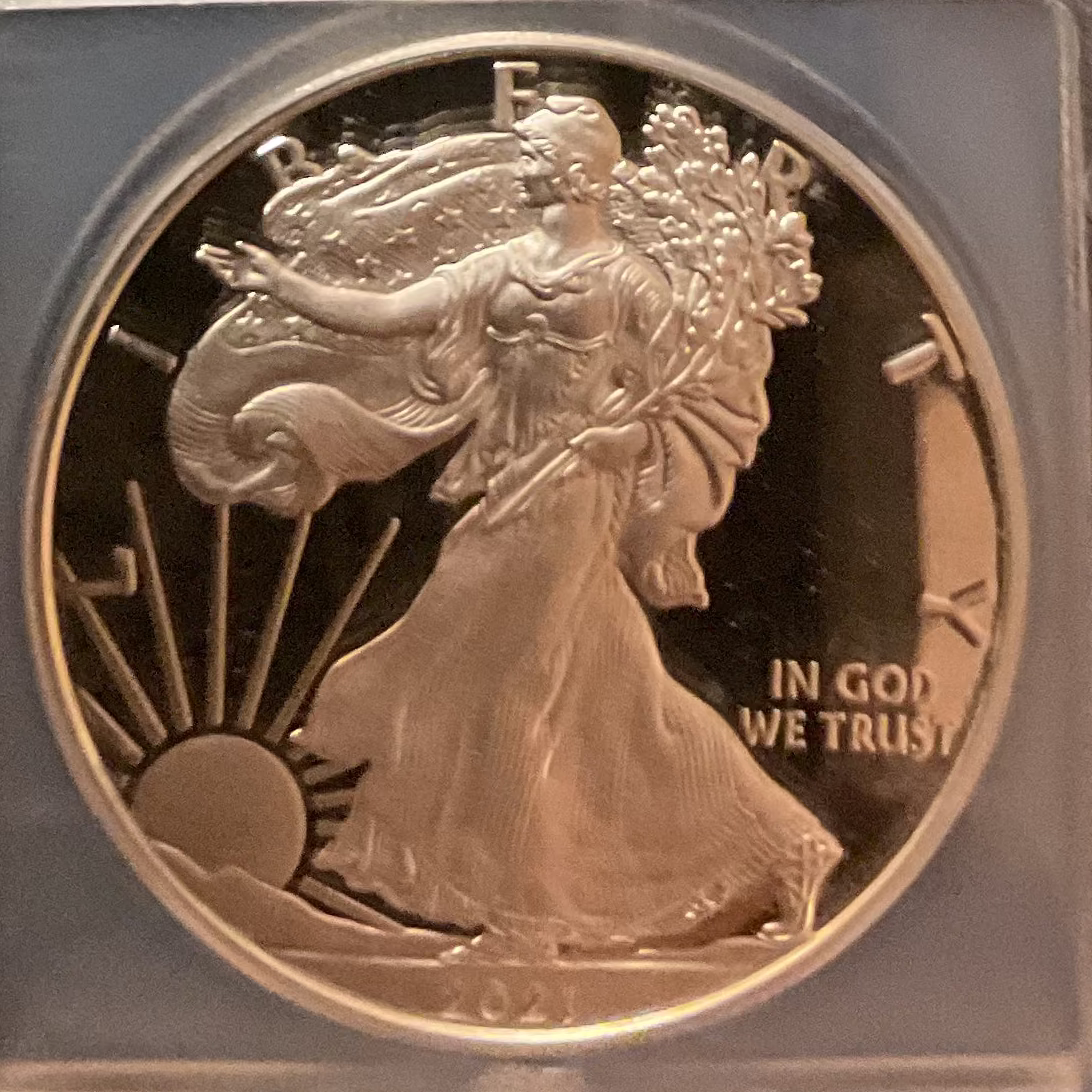 2021-W American Silver Eagle, Congratulations Set, ICG PR-69DCAM, Store#AE0406