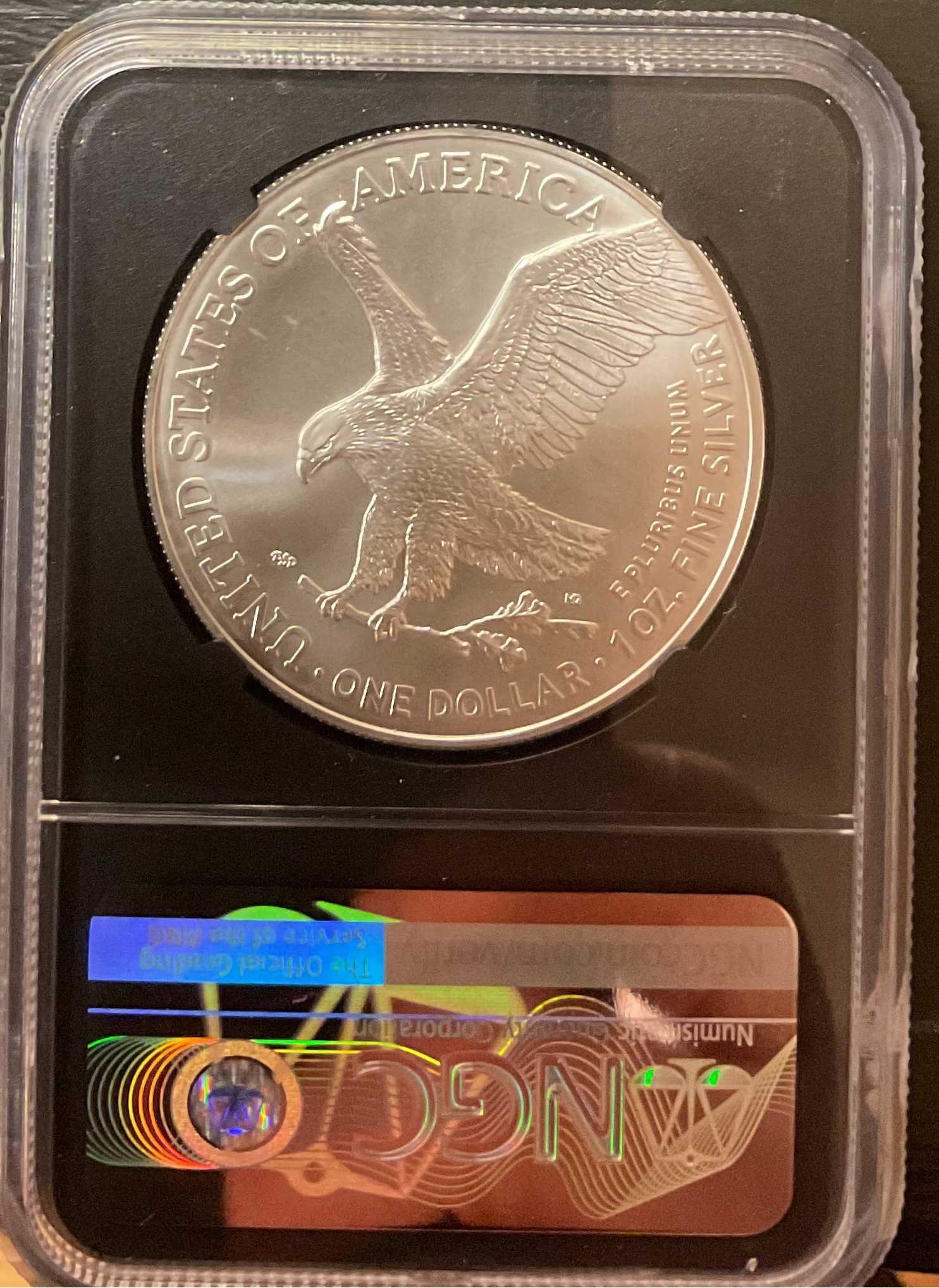 2021 T-2 American Silver Eagle, First Day of Issue, NGC MS-70, Store#AE0407