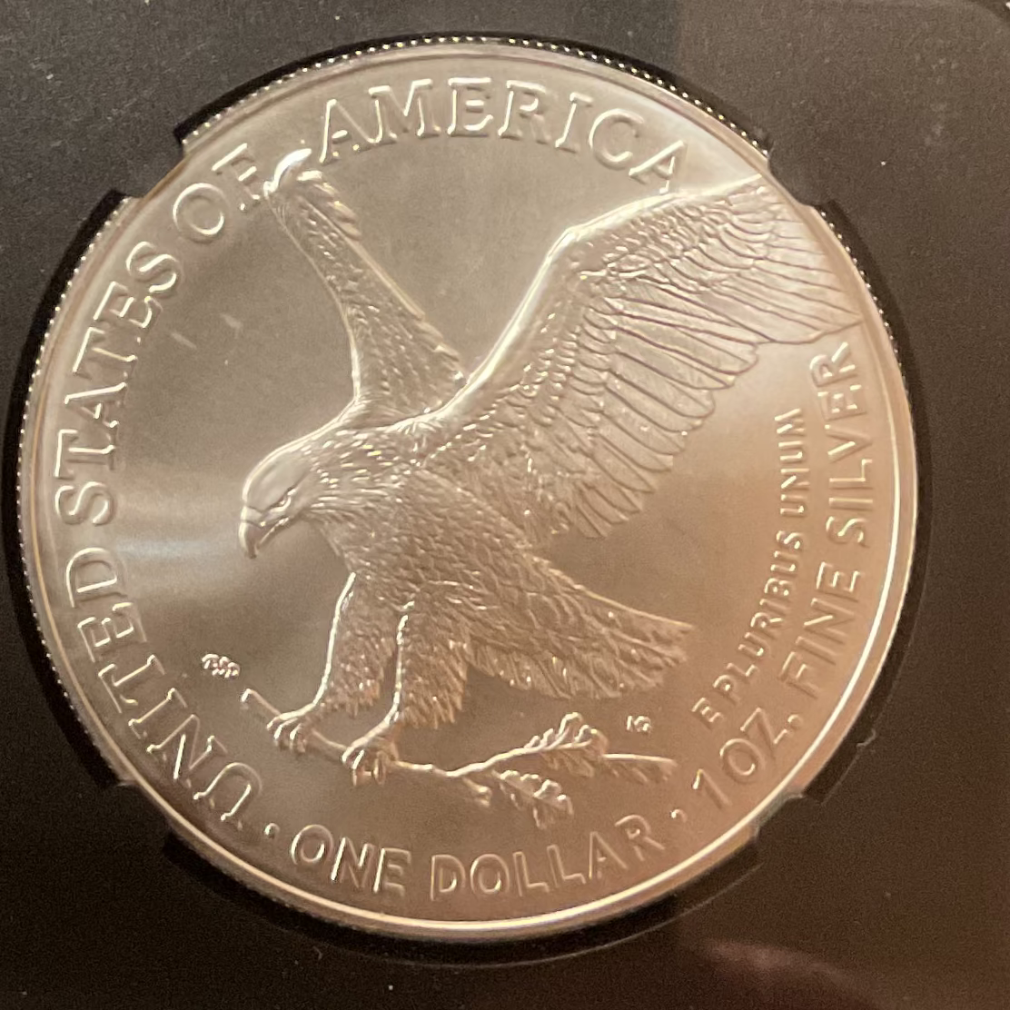 2021 T-2 American Silver Eagle, First Day of Issue, NGC MS-70, Store#AE0407
