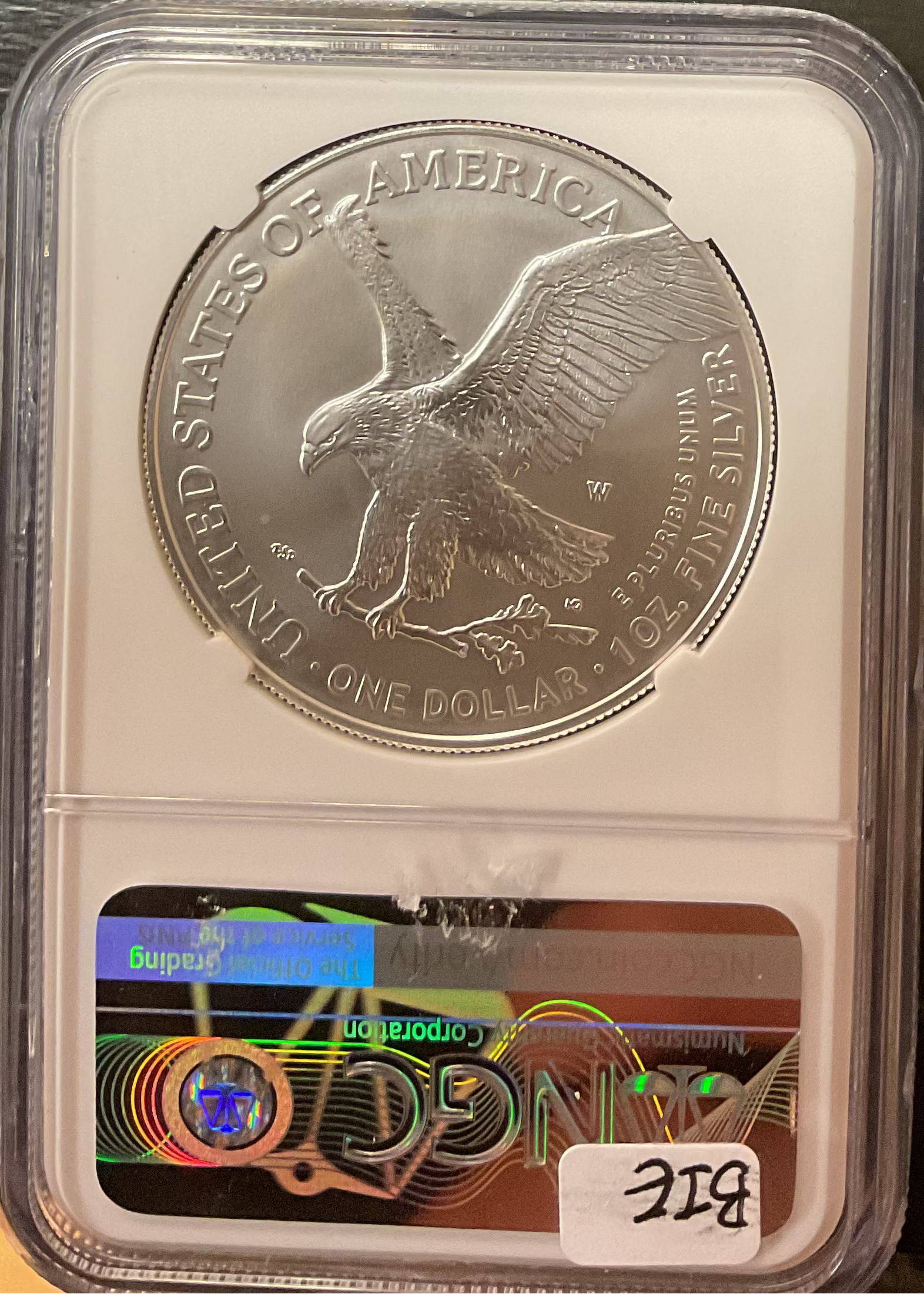 2023-W Burnished American Silver Eagle, NGC MS-70, Store#AE0411