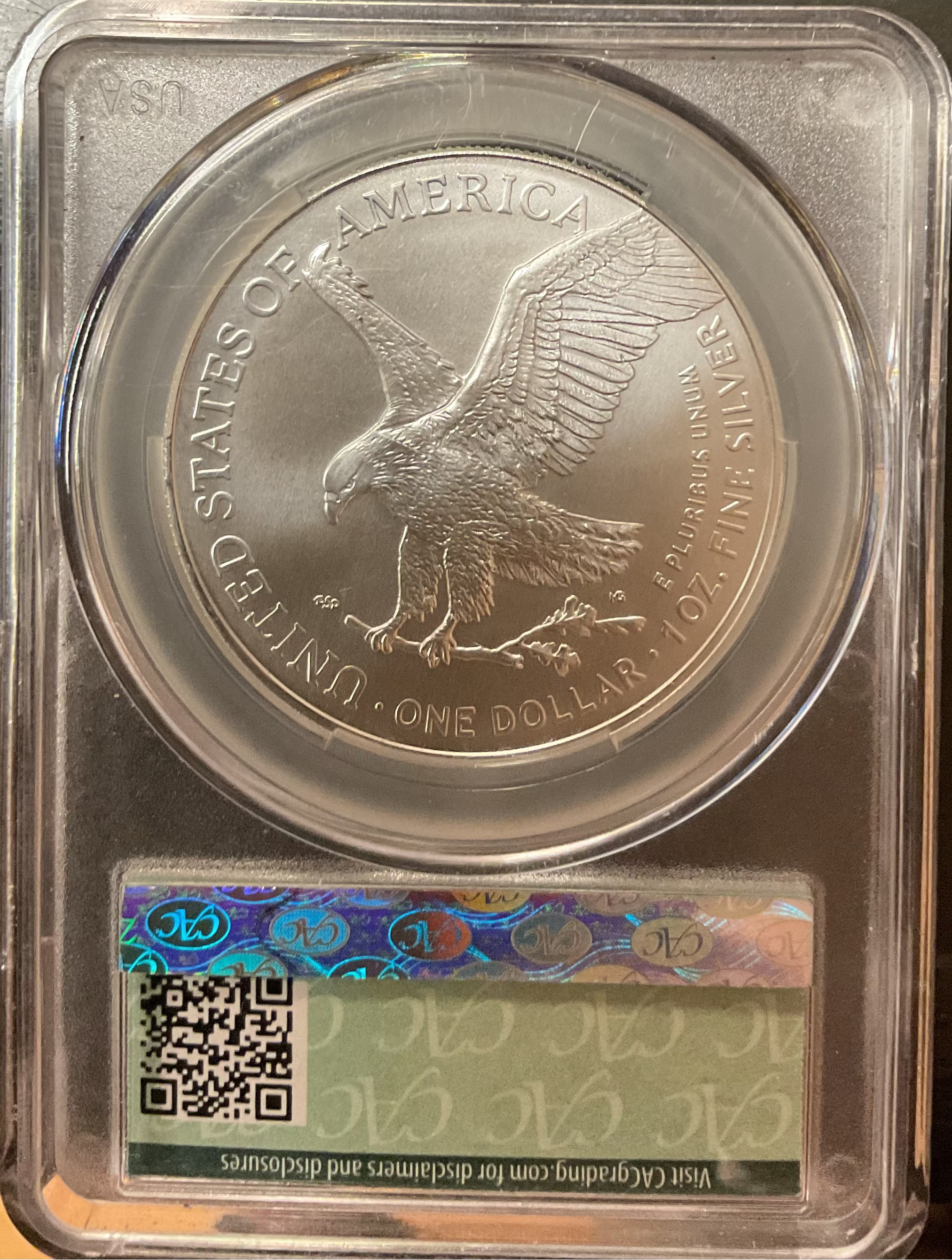 2024 American Silver Eagle, CAC MS-70, Store#AE0413