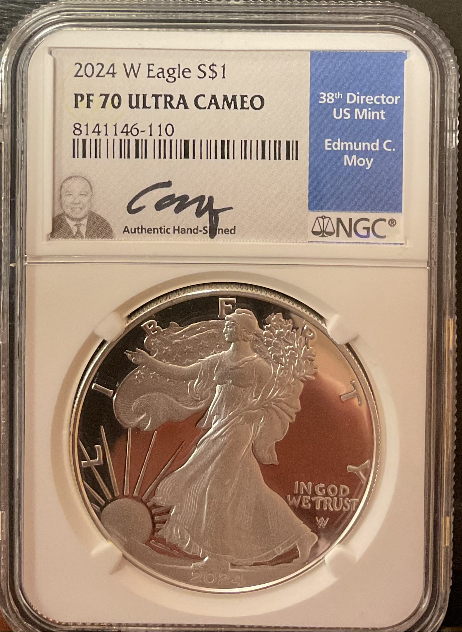 2024-W American Silver Eagle, NGC PF-70 Ultra Cameo, Store#AE0415