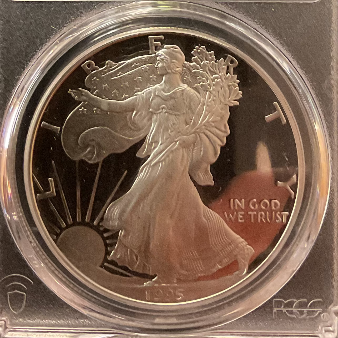 1995-W American Silver Eagle, 10th Anniversary Set, PCGS PR-69DCAM, Store#AE0431