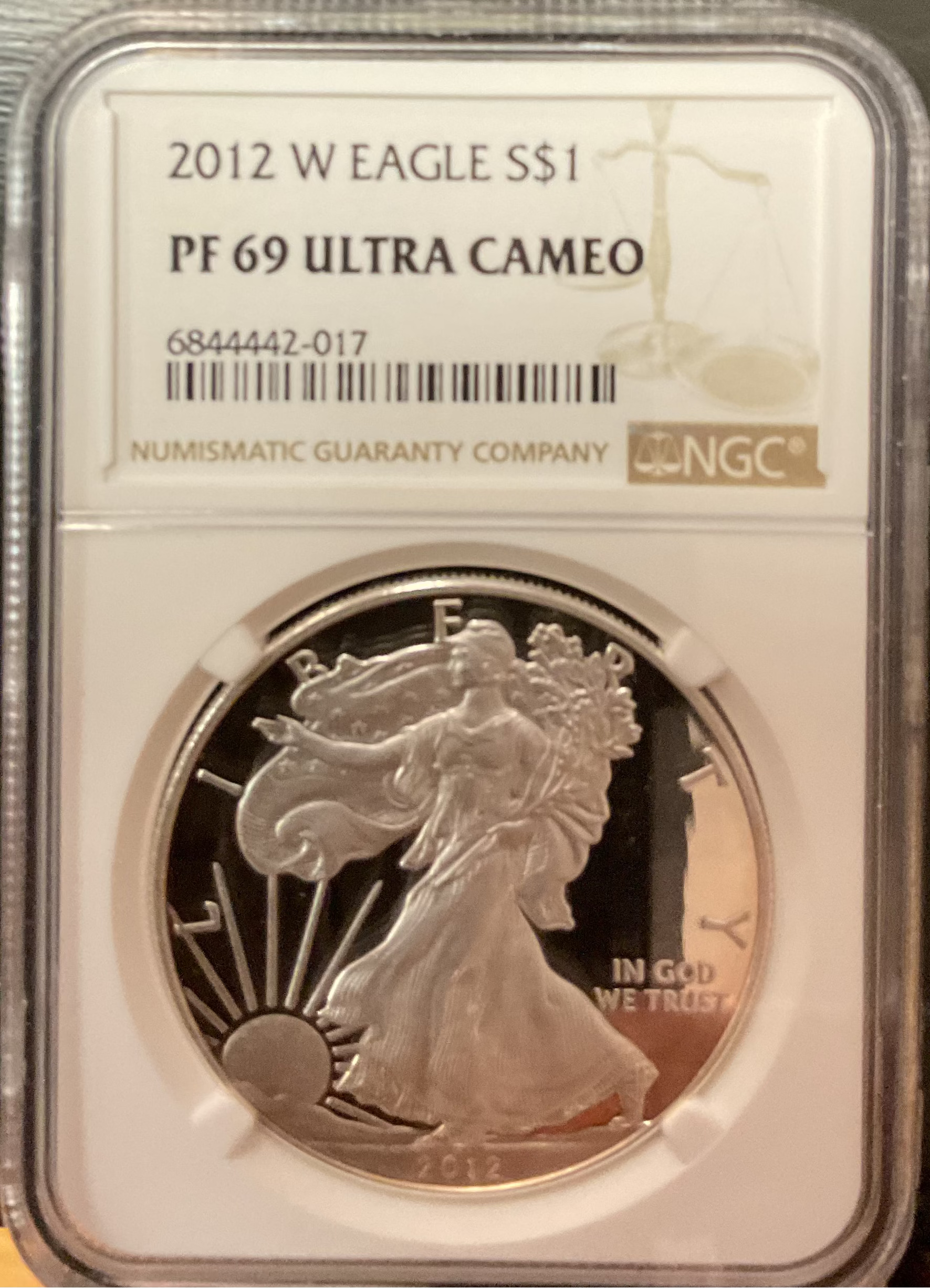 2012-W Silver Eagle $1, NGC Graded PF-69 Ultra Cameo, Store #AE0444