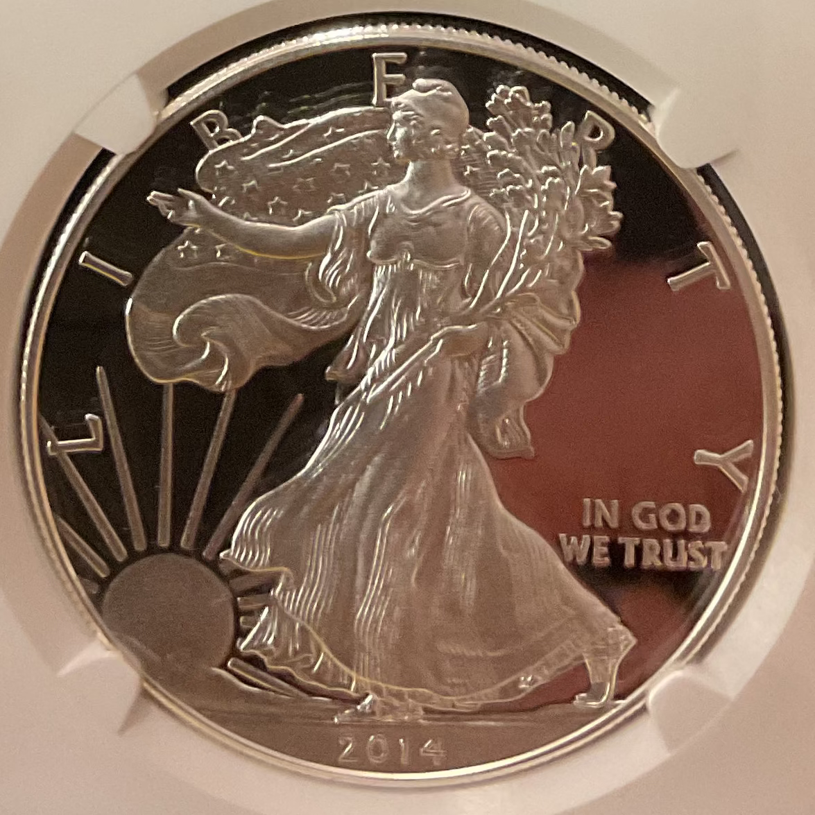 2014-W American Silver Eagle., Proof Strike., PCGS PF70 Ultra Cameo, Store #AE0469