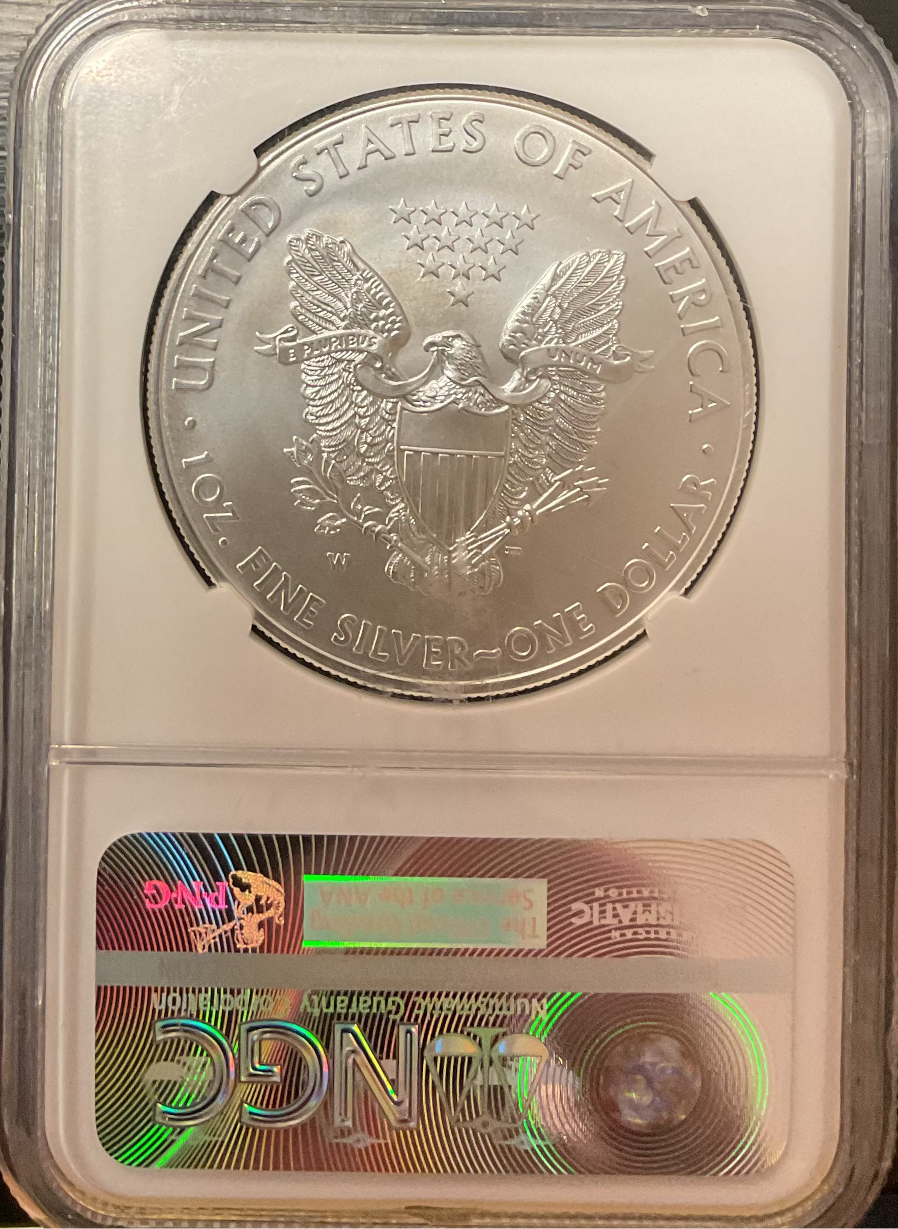 2015-W Burnished American Silver Eagle, NGC MS-70, Store #AE0474