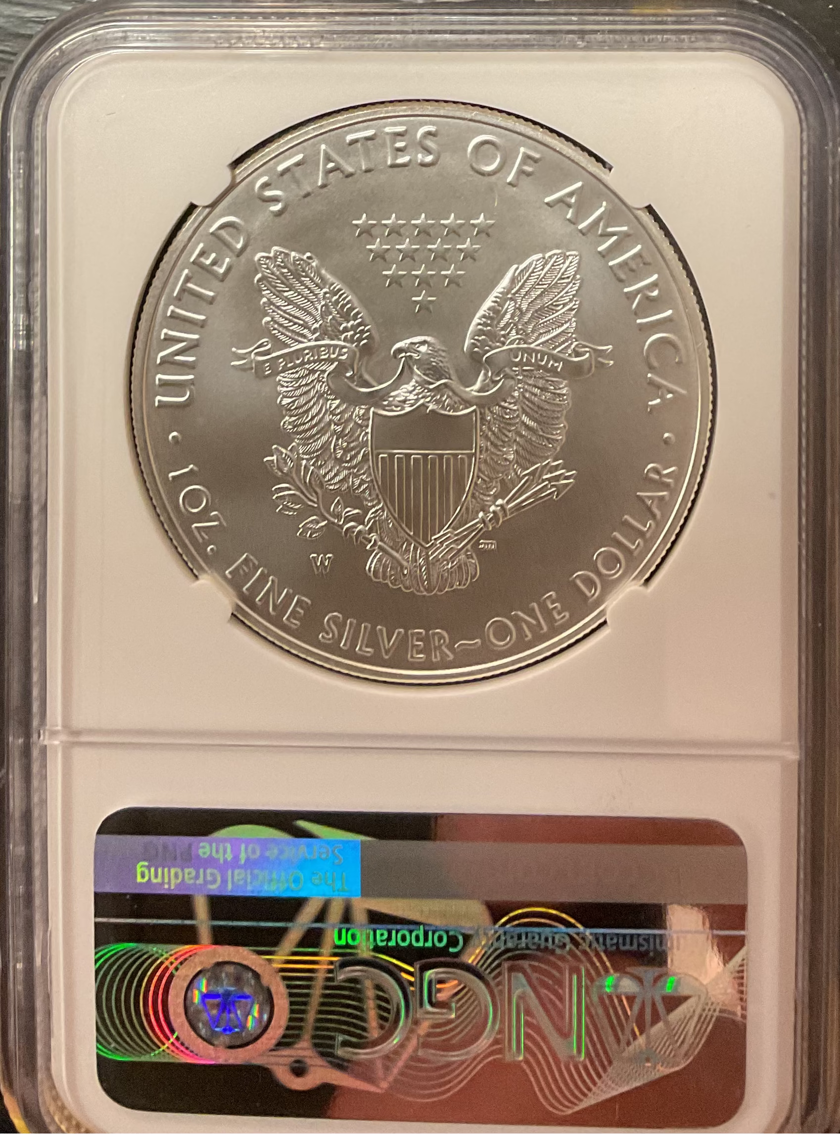 2017-W Burnished American Silver Eagle, NGC Graded MS-70, Store #AE0499