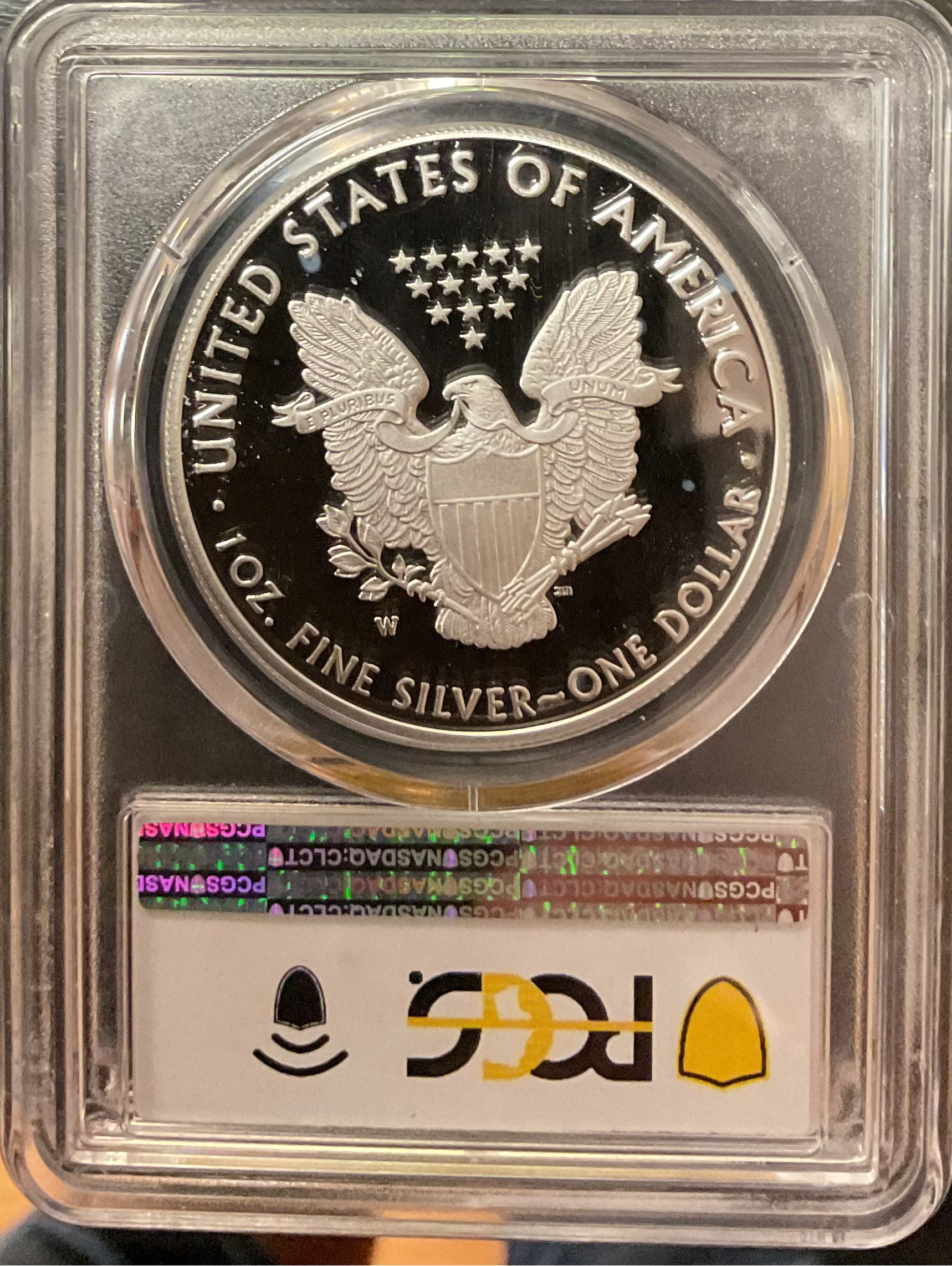 2020-W American Silver Eagle, v75 Privy, PCGS PR-70DCAM, Store#AE0349