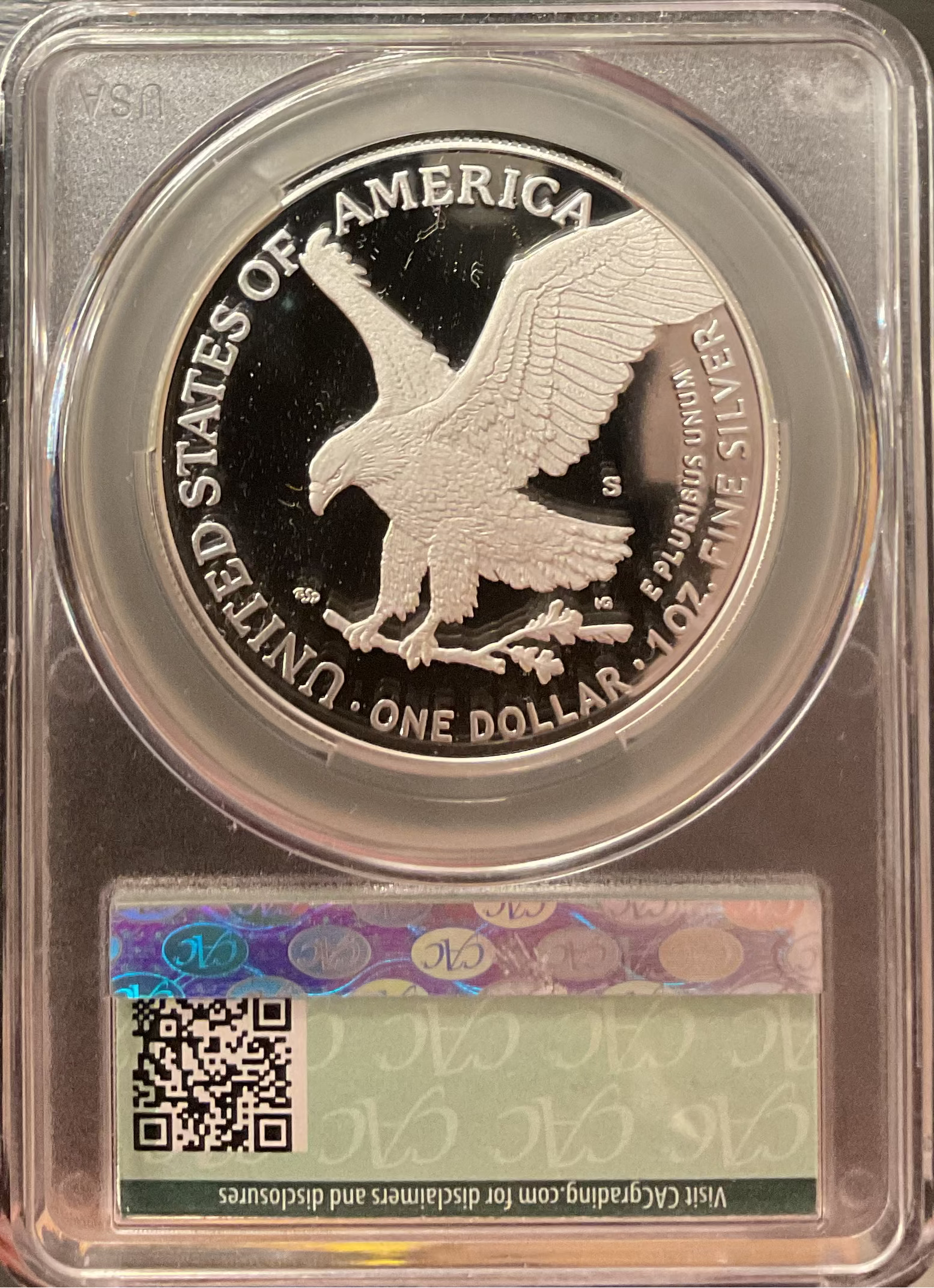 2024-S Proof American Silver Eagle, CAC PR-68, Store #AE0524