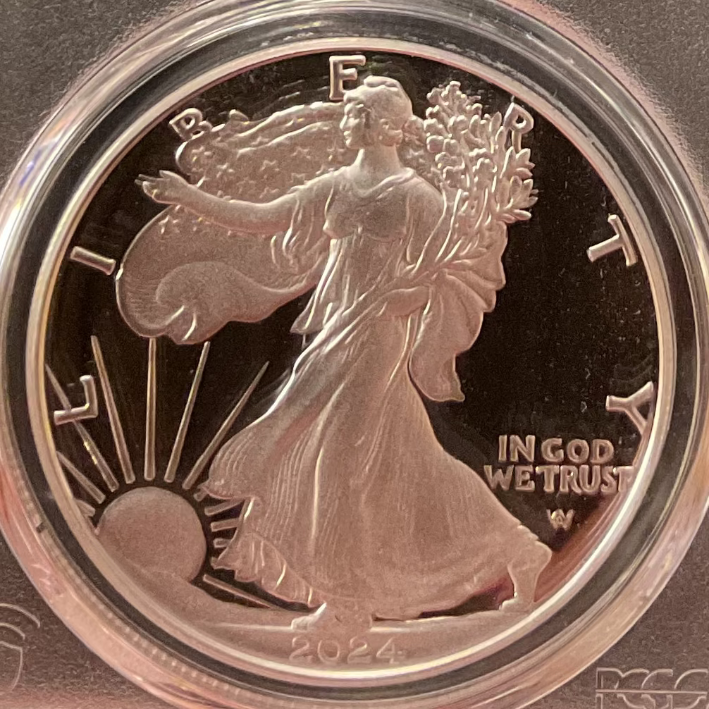 2024-W Proof American Silver Eagle, PCGS PR-70DCAM, Advanced Release, Store #AE0529