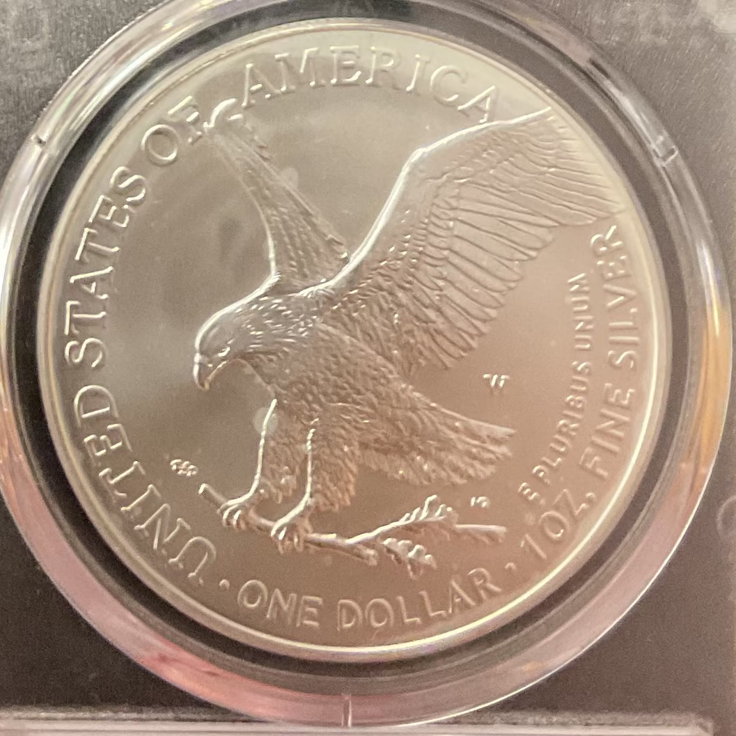 2024-W Burnished American Silver Eagle, PCGS SP-70DCAM, Store #AE0530
