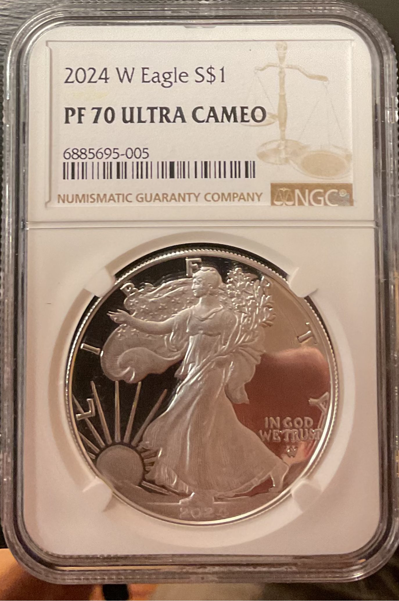 2024-W Proof American Silver Eagle, NGC PF-70 Ultra Cameo, Store #AE0532