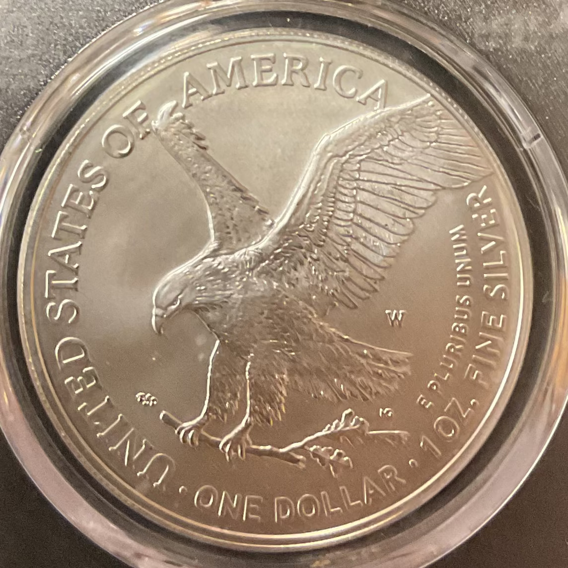 2025 W Burnished American Silver Eagle, PCGS SP-70, Store #AE0535