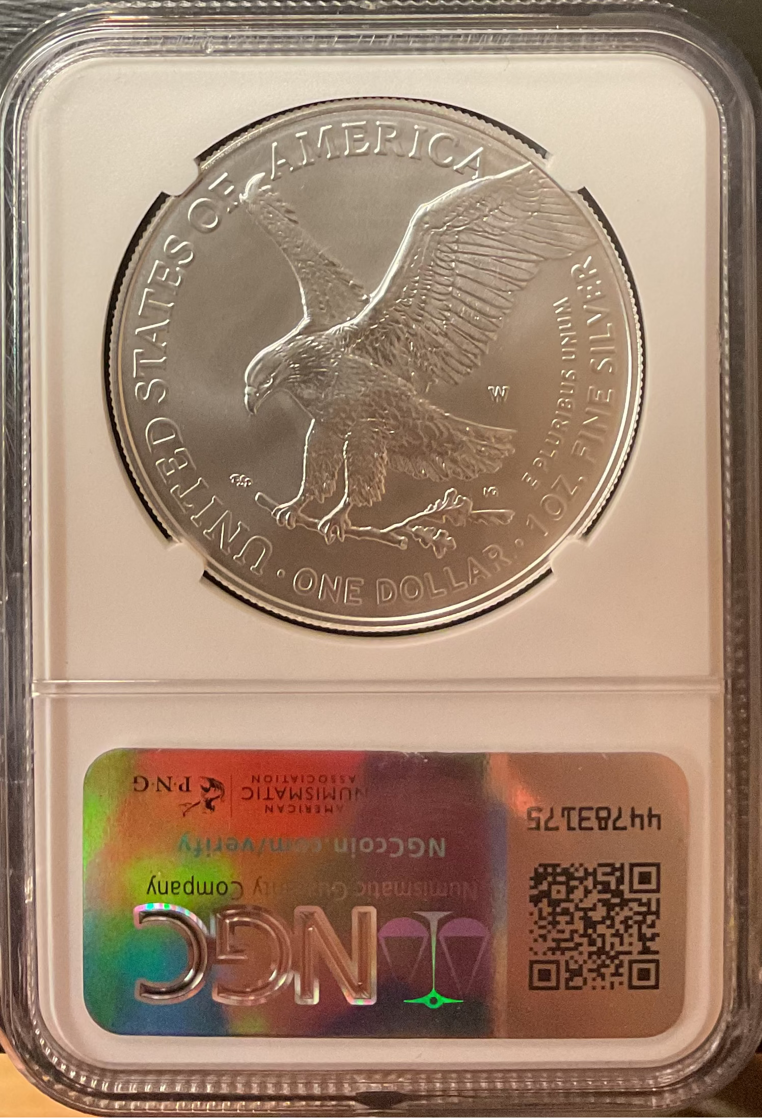 2025 W Burnished American Silver Eagle, NGC MS-70, Store #AE0193