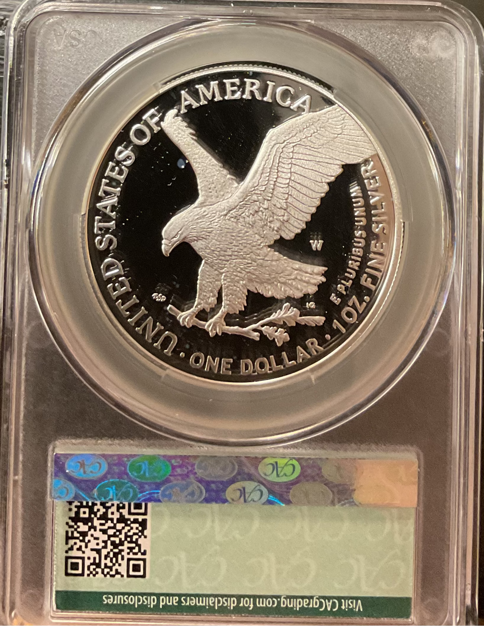 2025 W Proof American Silver Eagle, CAC PR-70 DCAM, Store #AE0140