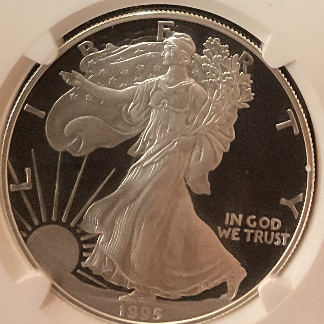 1995 W Proof American Silver Eagle, NGC PF-69 Ultra Cameo, Store #AE0306