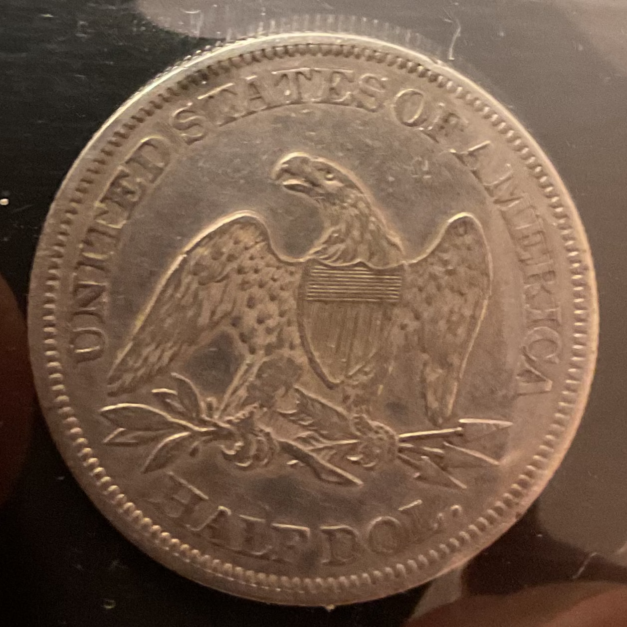 1861 Liberty Seated Half Dollar, Extra Fine Circulated Coin, Store #HR1877