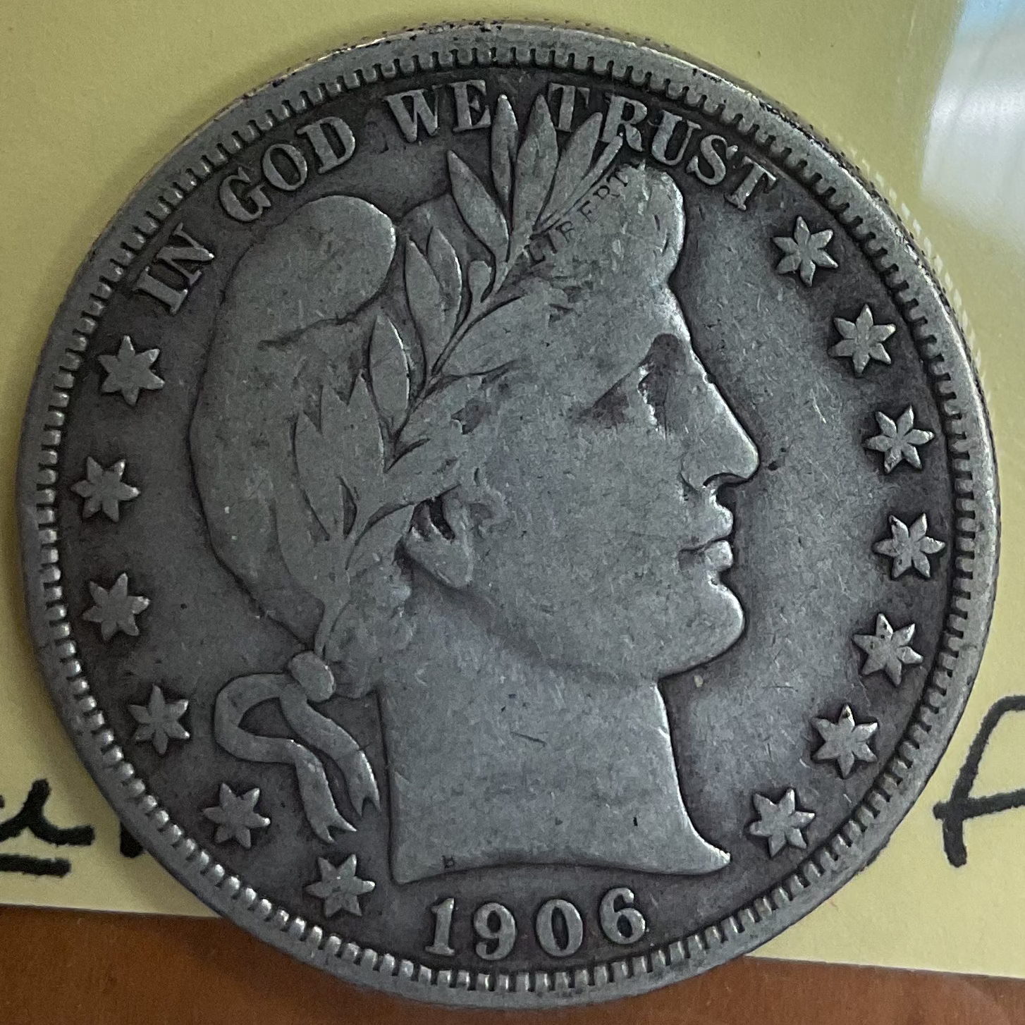 1906 Barber Half Dollar, Very Fine Circulated Coin, Store #HR1897