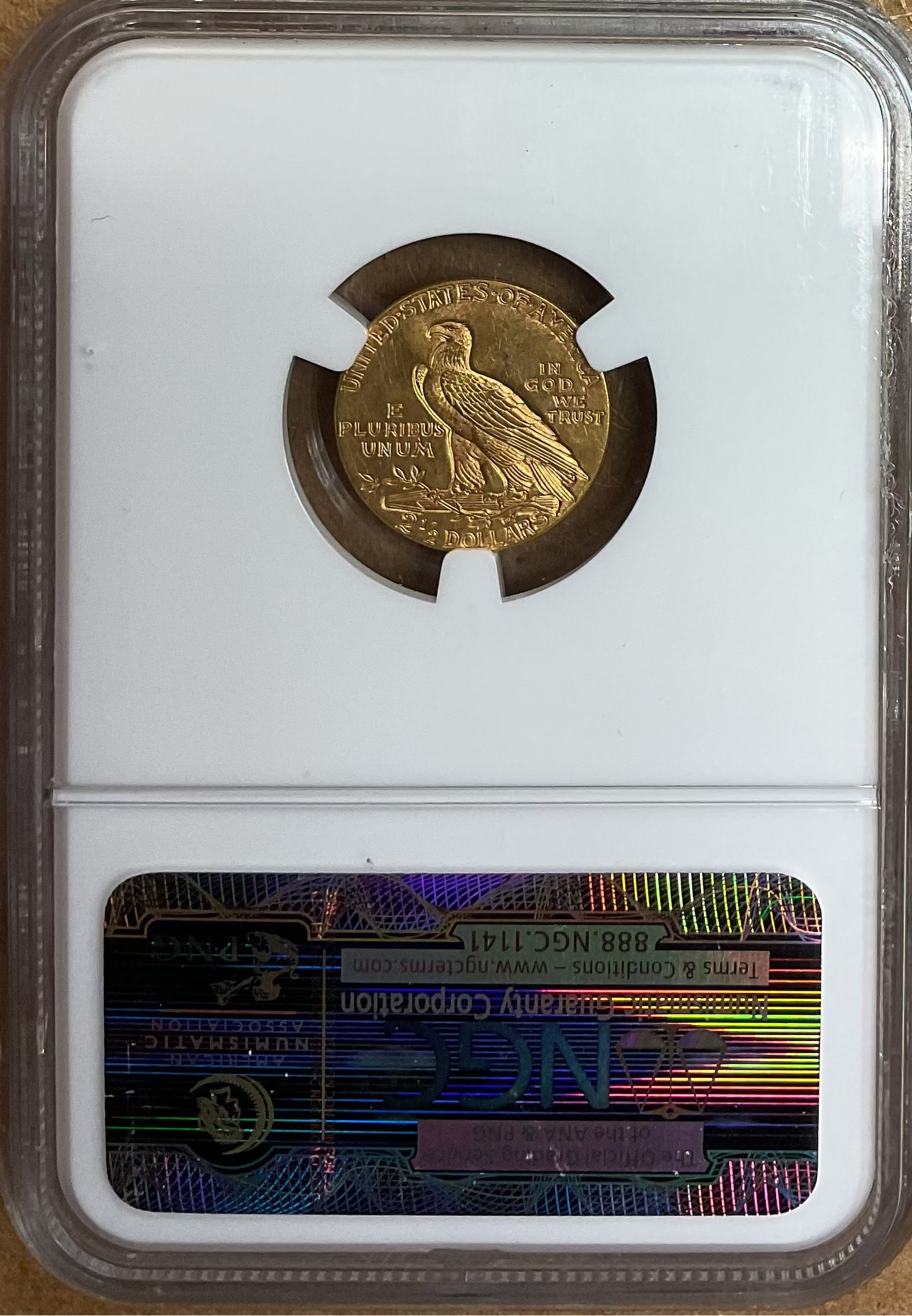 1926 $2.50 Quarter Gold Eagle, Certified and Graded, NGC MS-63, Store #G0130