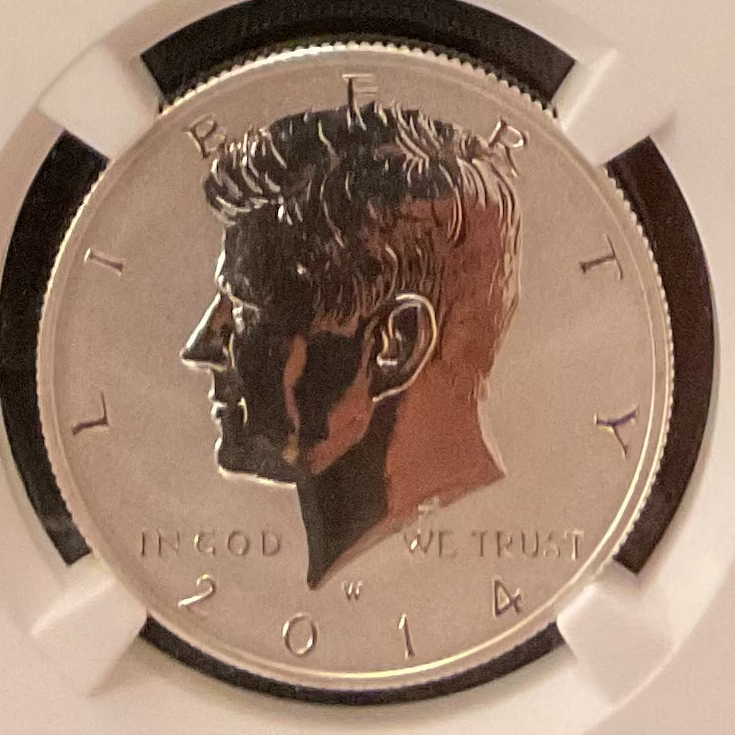2014-W Kennedy Silver Half Dollar., 50th Anniversary, NGC REV PF-69, Store #HR1947