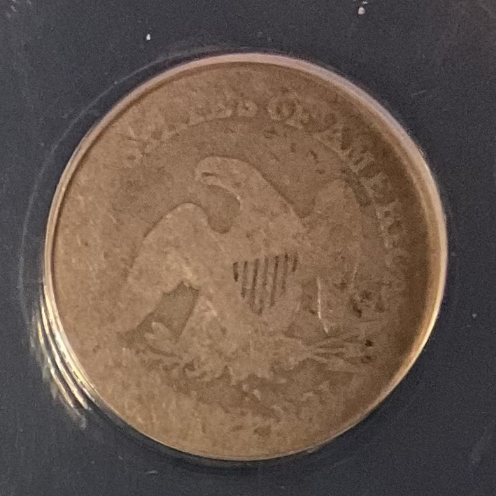 1860-S Seated Liberty Quarter, ANACS F-2, Store #GQR085