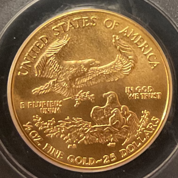 2004 $25, Mint Gold American Eagle Coin, 1/2 OZT, PCGS MS 69, Store #G0004