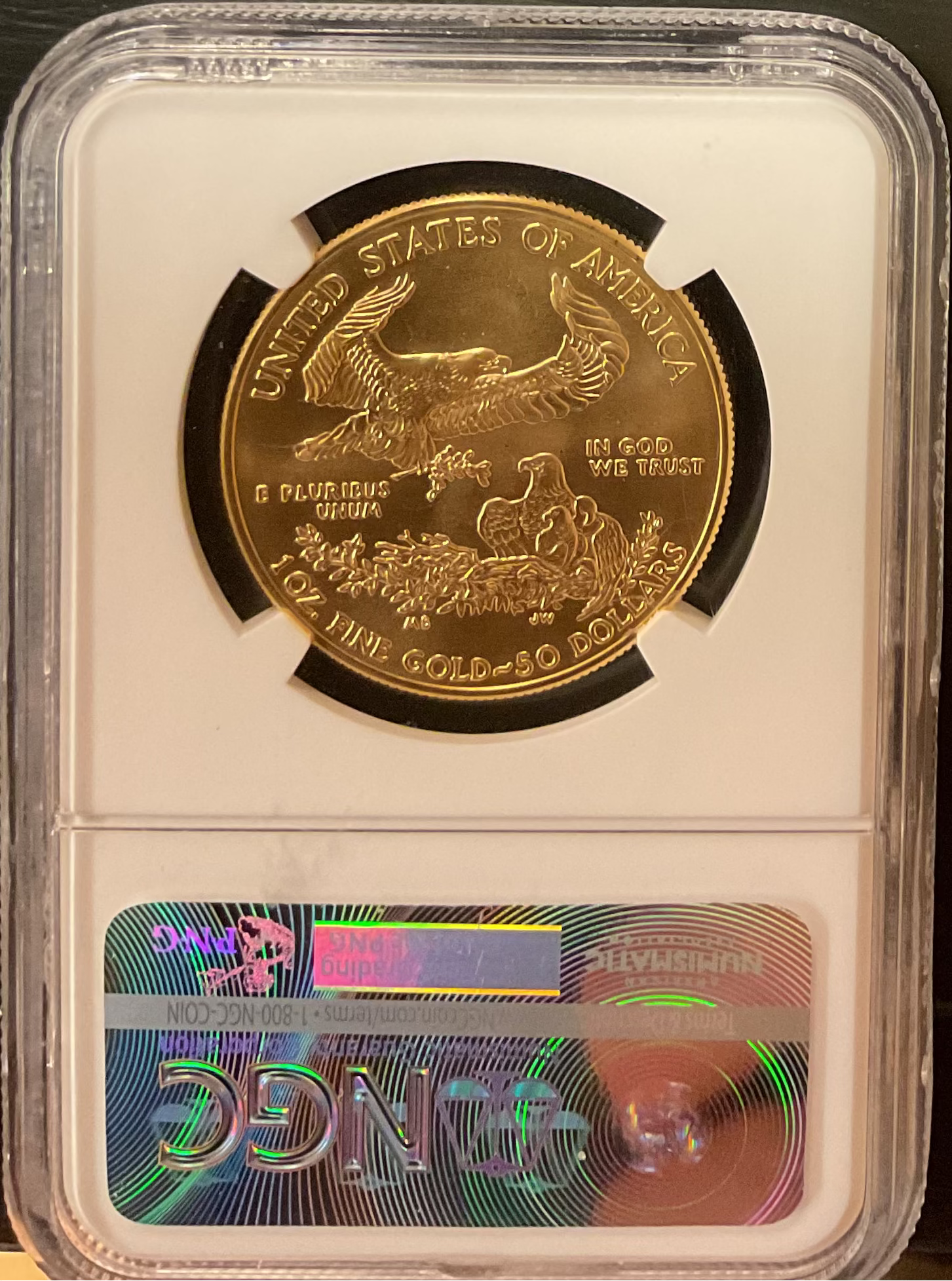 2016 $50, Mint Gold American Eagle Coin, 1 OZT, NGC MS 70, Store #G0006