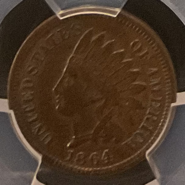 1864 Indian Head Small Cent, Bronze Coin, PCGS AU-50. Store #CT1465(2314015)