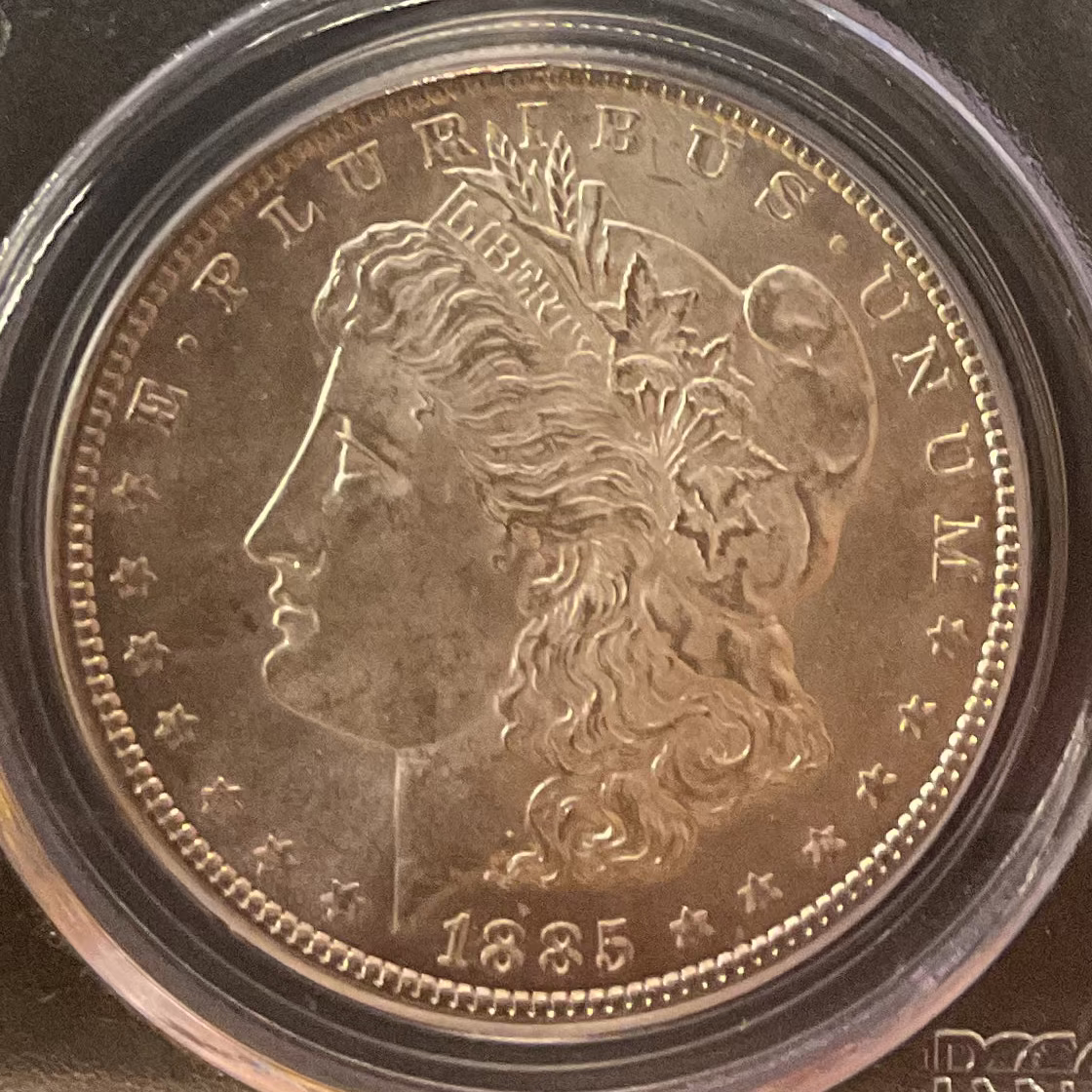 1885 Morgan Silver Dollar, PCGS Graded MS 63 Uncirculated.  Store #DR0568