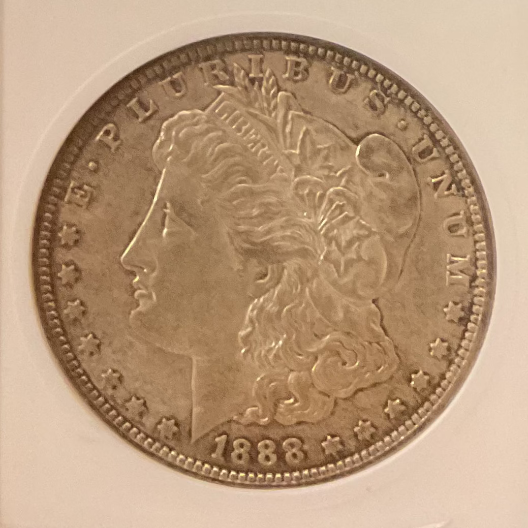 1888-S Morgan Silver Dollar, ANACS (soap box holder) MS 61. Store #DR0573.