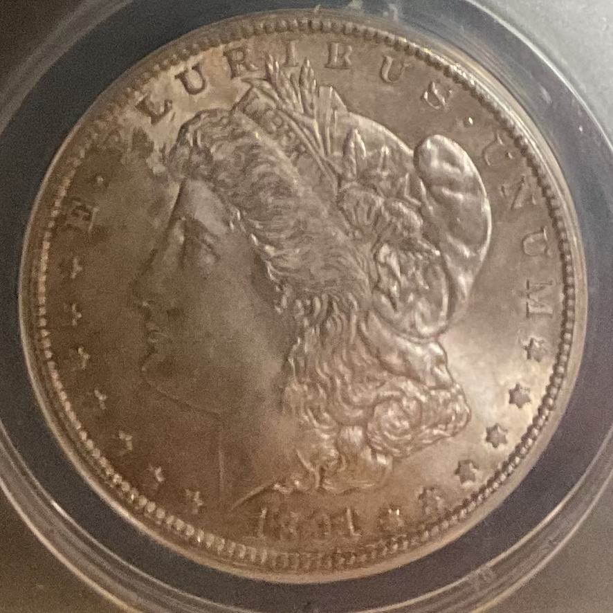 1891-S Morgan Silver Dollar., ANACS MS63, Uncirculated Coin, Store #DR0580.