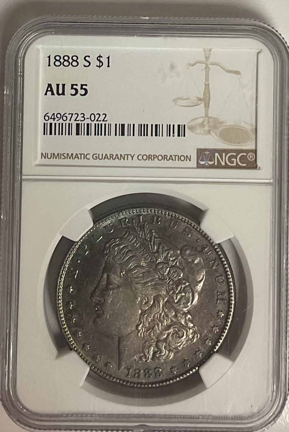 1888-S Morgan Silver Dollar., NGC Graded AU-55., Store #GDR0339