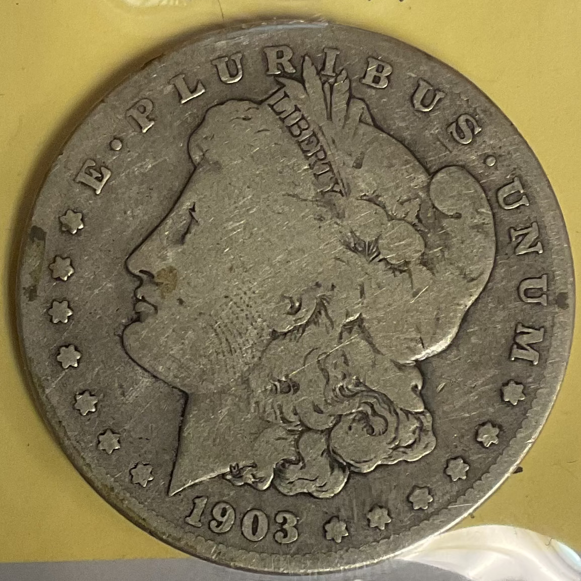 1903-S Morgan Silver Dollar, About Good Circulated Coin, Store #DR0723