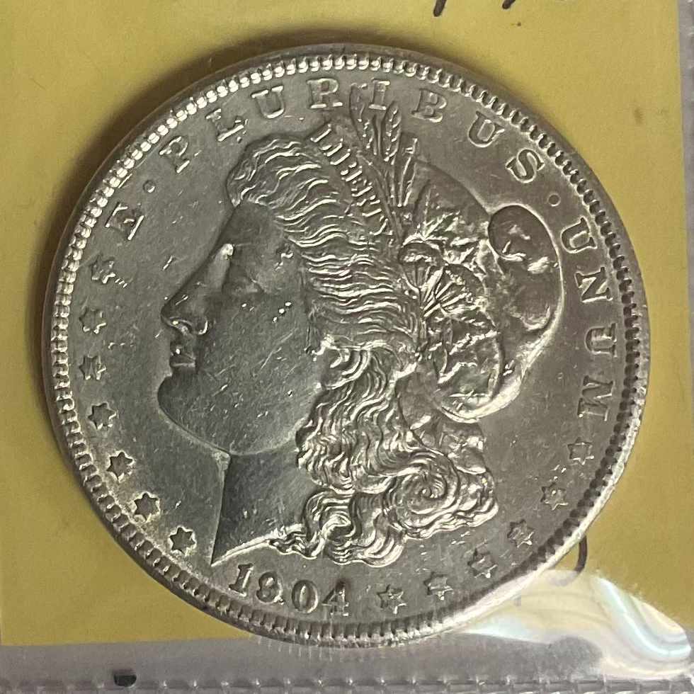 1904 Morgan Dollar, About Uncirculated Coin, Store Sale #DR0250