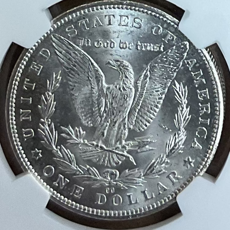 1885-CC Morgan Silver Dollar., NGC MS-63+, Uncirculated, Store Sale #DR1586