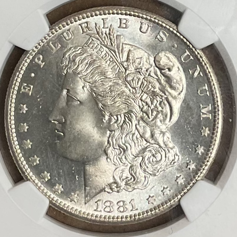 1881-S Morgan Silver Dollar, NGC MS67, Uncirculated, Store#DR0563