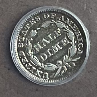 1847 Seated Liberty Half Dime, Cleaned, Details, Extra Fine Circulated Coin, Store HE0001