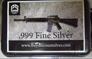 .999 Fine Silver, AR-15, 16.72 Gram Silver Replica, Great Christmas Present, Store